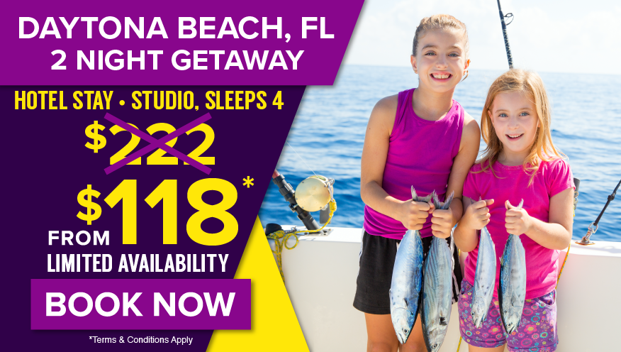 Daytona Beach, FL 2 Night Getaway from $118* Limited Availability