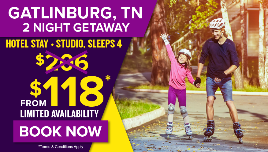 Gatlinburg, TN 2 Night Getaway from $118* Limited Availability