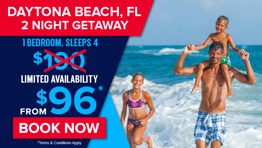 Daytona Beach, FL, 2 Night Getaway from $80* Limited Availability, Book Now